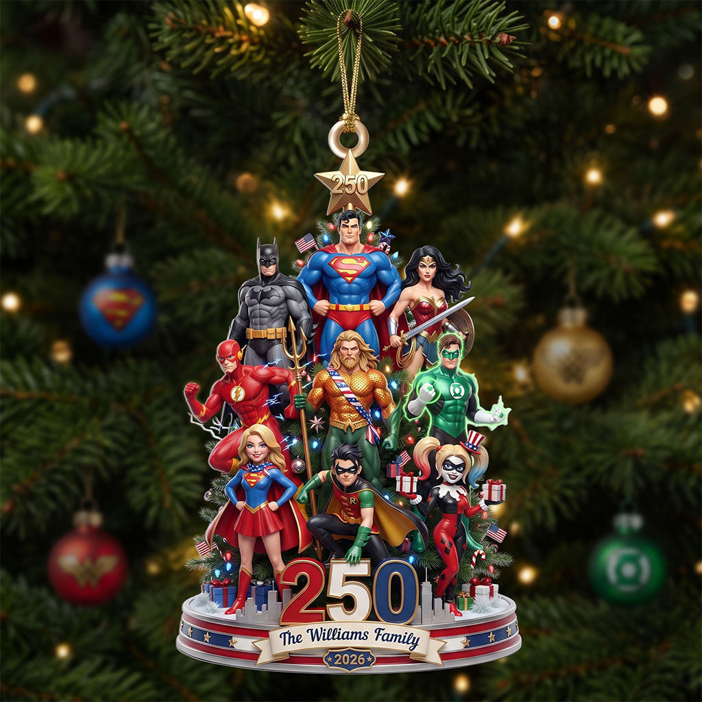 Personalized Guardian Protector Acrylic Christmas Ornament Xmas Gifts For Family - Merchluma
