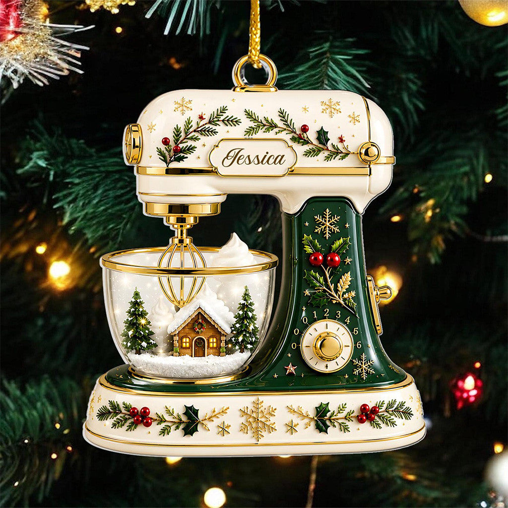 Personalized Baking Mixer Christmas Ornament Xmas Tree Decor Gift for Baking Bakers - Merchluma