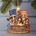 Personalized Mickey And Friends Patriotic 250th USA Anniversary Christmas Ornament Family Gift - Merchluma