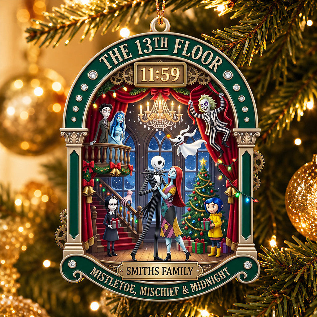 Personalized The Nightmare Before Christmas Spooky Family Christmas Ornament Gifts For Family - Merchluma