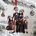Personalized The Nightmare Before Christmas Spooky Patriotic Family Ornament Xmas Ornaments - Merchluma
