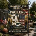 Green Bay Packers We Will Never Forget 9 11 Flag Honoring The Heroes Packers Merch Patriot Day - Merchluma