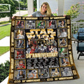 Star Wars 50th Anniversary Quilt Blanket Signed Star Wars Merch 2027 Gift For Sci Fi Fans - Merchluma
