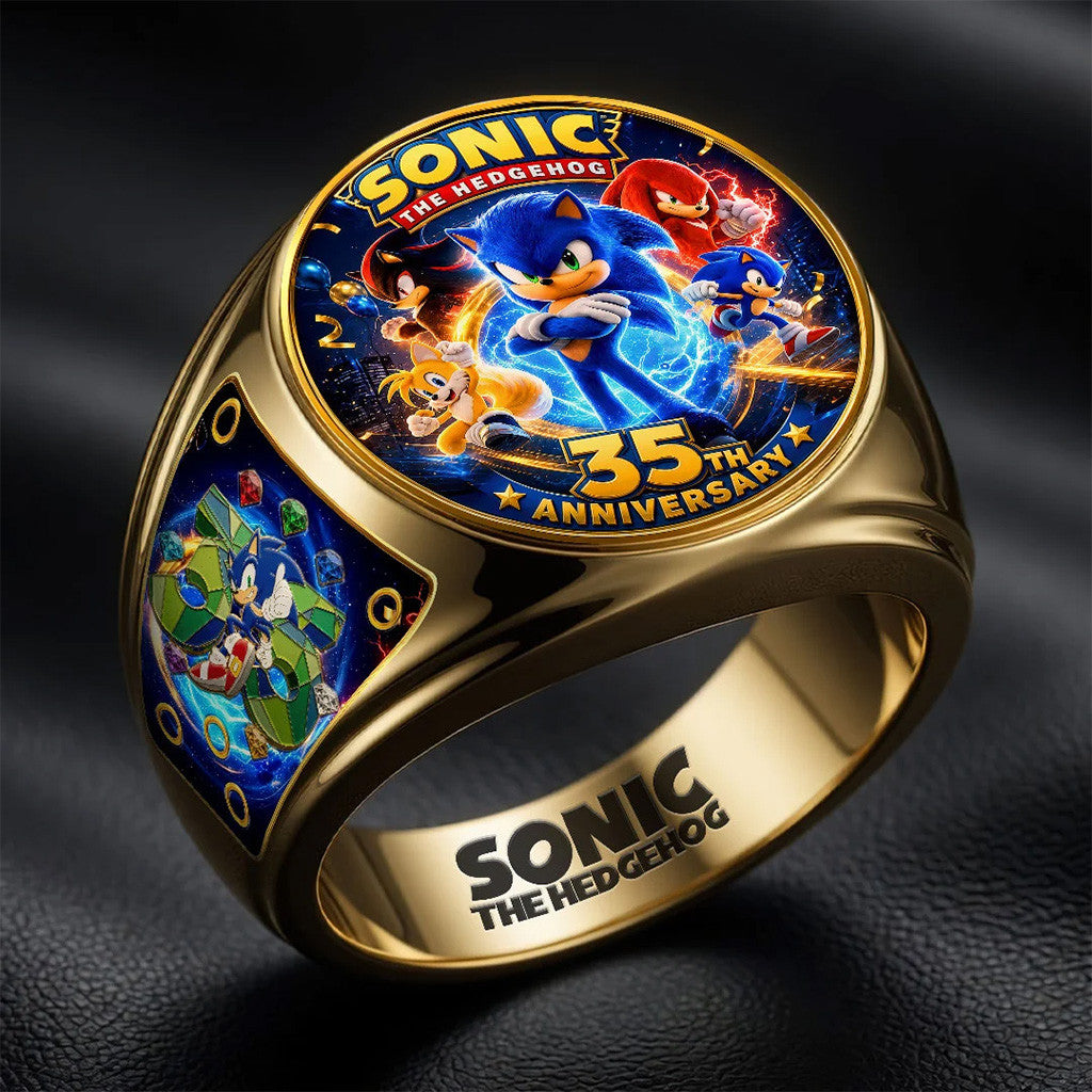 Sonic the Hedgehog 35th Anniversary Ring 2026 Sonic the Hedgehog Merch Useful Gifts - Merchluma