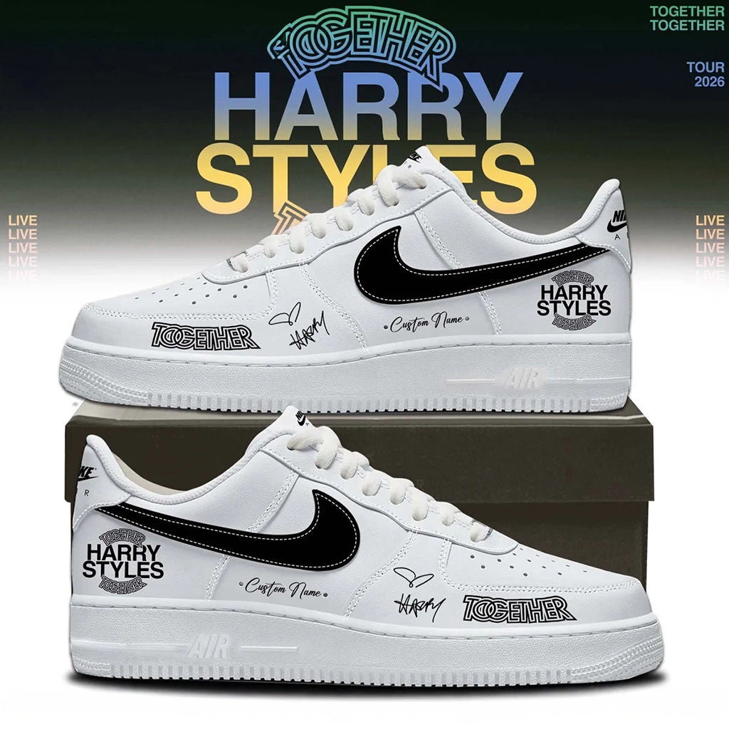 Customized Harry Styles Merch Kiss All The Time Disco Occasionally Low Top Shoes White Fan Gifts - Merchluma