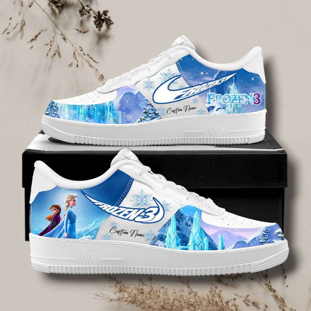 Personalized Frozen 3 Elsa And Anna Low Top Shoes Ice Kingdom Princess Fan Shoes Magical Gifts - Merchluma