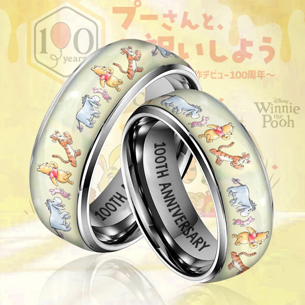 Winnie The Pooh 100th Anniversary 2026 Ring Winnie The Pooh Merch Birthday Gift For BFF - Merchluma