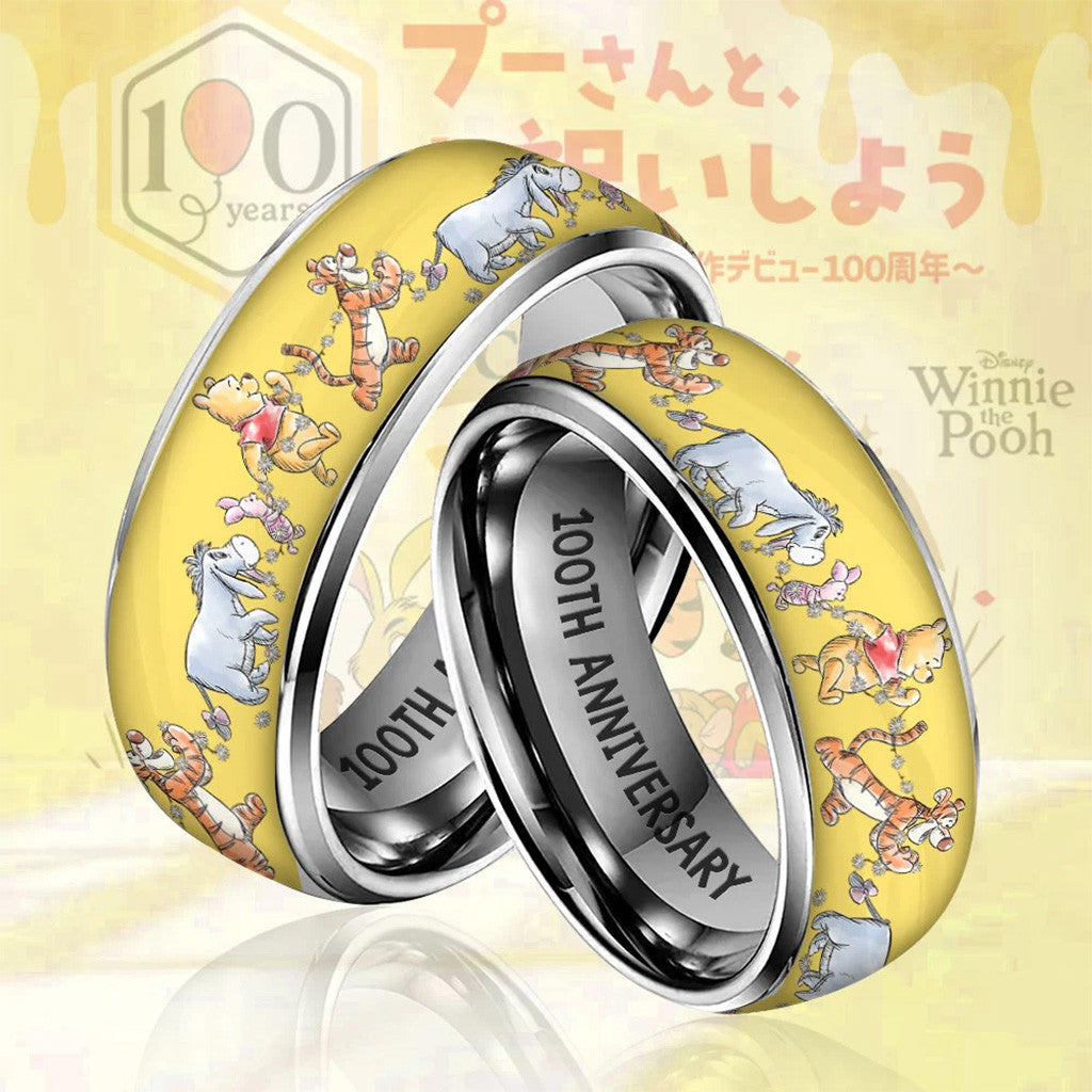 Winnie The Pooh 100th Anniversary 2026 Ring Winnie The Pooh Merch Gift For Besties - Merchluma