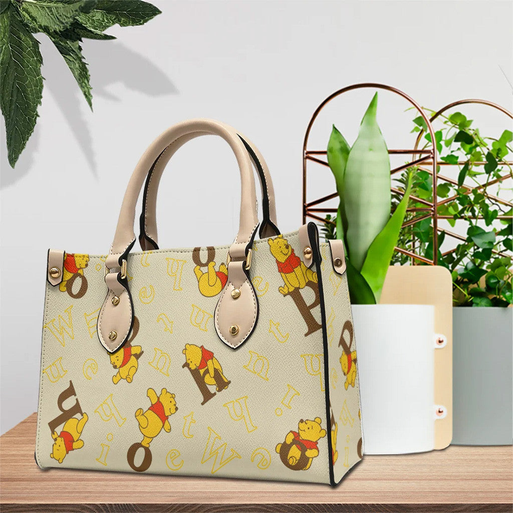 Winnie The Pooh 100th Anniversary 2026 Leather HandBag Winnie The Pooh Merch Sisters Gifts - Merchluma