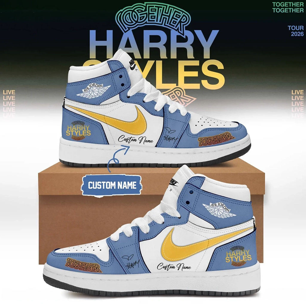 Custom Harry Styles Merch Kiss All The Time Disco Occasionally High Top Shoes Brother Gifts - Merchluma