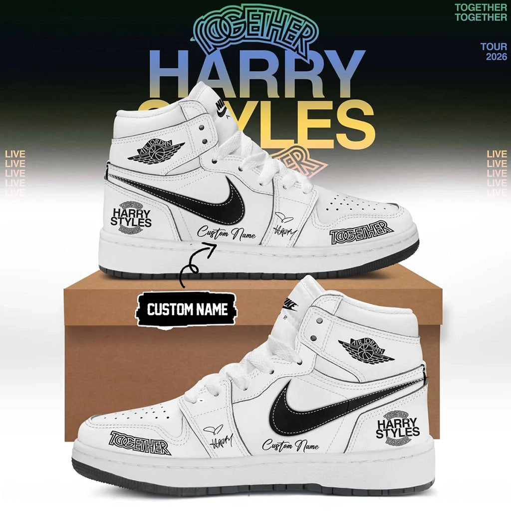Custom Harry Styles Merch Kiss All The Time Disco Occasionally High Top Shoes Gifts For Fans - Merchluma