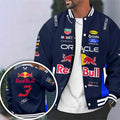 Red Bull Racing X Max Verstappen Varsity Jacket Best Gift For F1 Fans - Merchluma