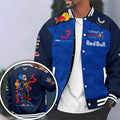 Red Bull Racing X Max Verstappen Varsity Jacket Racing Fan Apparel Gift For Brothers - Merchluma