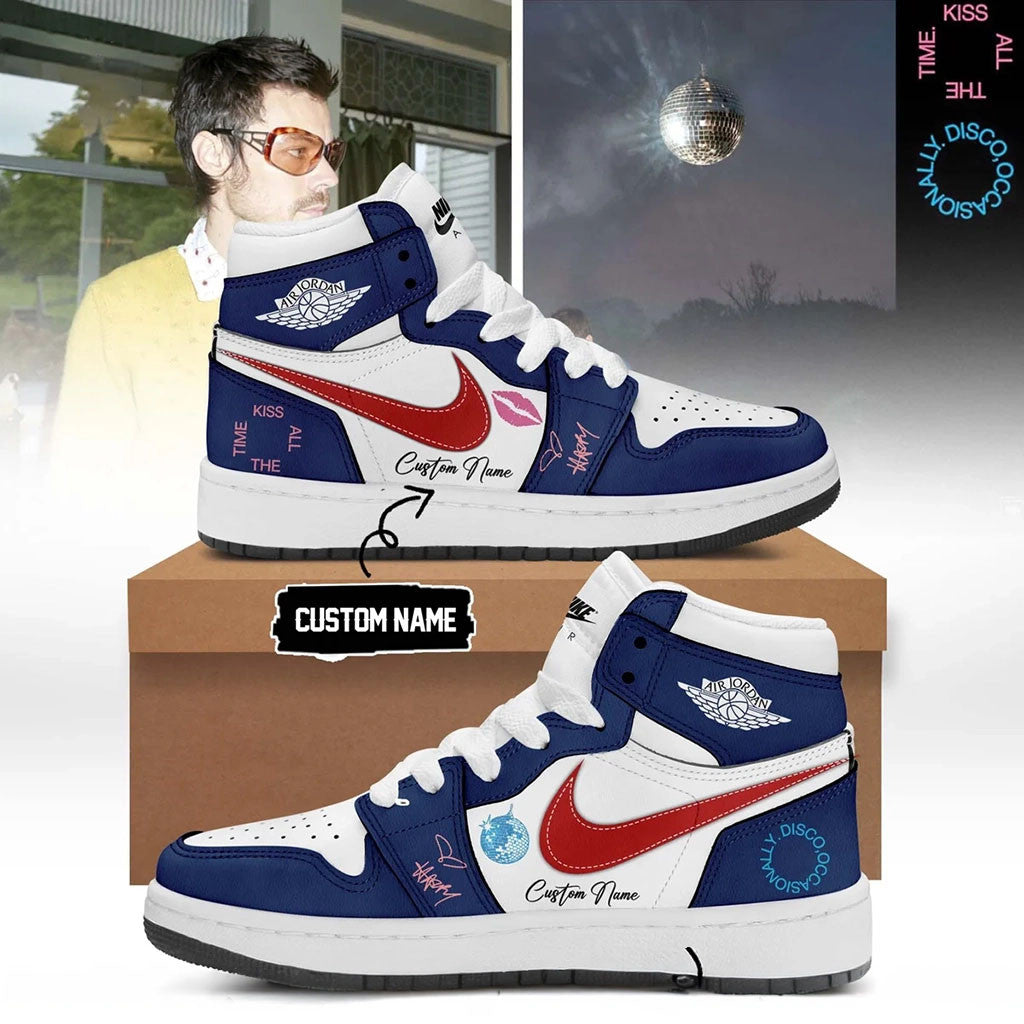 Customized Harry Styles 2026 Kiss All The Time Disco Occasionally Sneakers Harry Styles Merch - Merchluma