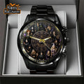 Witches Black Stainless Steel Watch Spooky Season Gear Halloween Gift For Witch Lovers - Merchluma