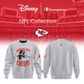 Kansas City Chiefs x Disney Champion NFL Main Character Energy Sweatshirt Chiefs Merch Grey - Merchluma