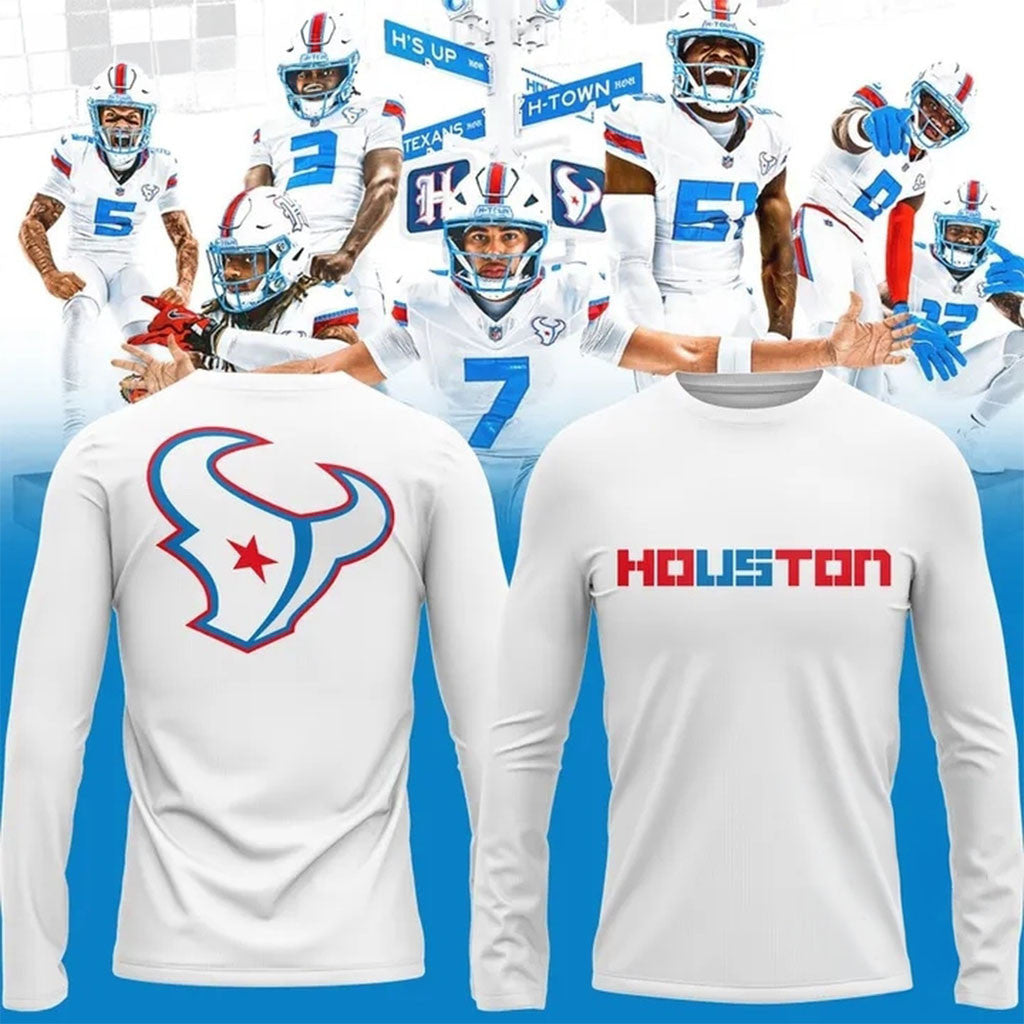 Houston Texans Rivalries By The H For The H 2026 Long Sleeve T-Shirt Texans Merch Gifts For Fans - Merchluma