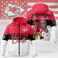 Kansas City Chiefs Kingdom Football Windbreaker Jacket Go Chiefs Merch KC Football Fan Gift - Merchluma