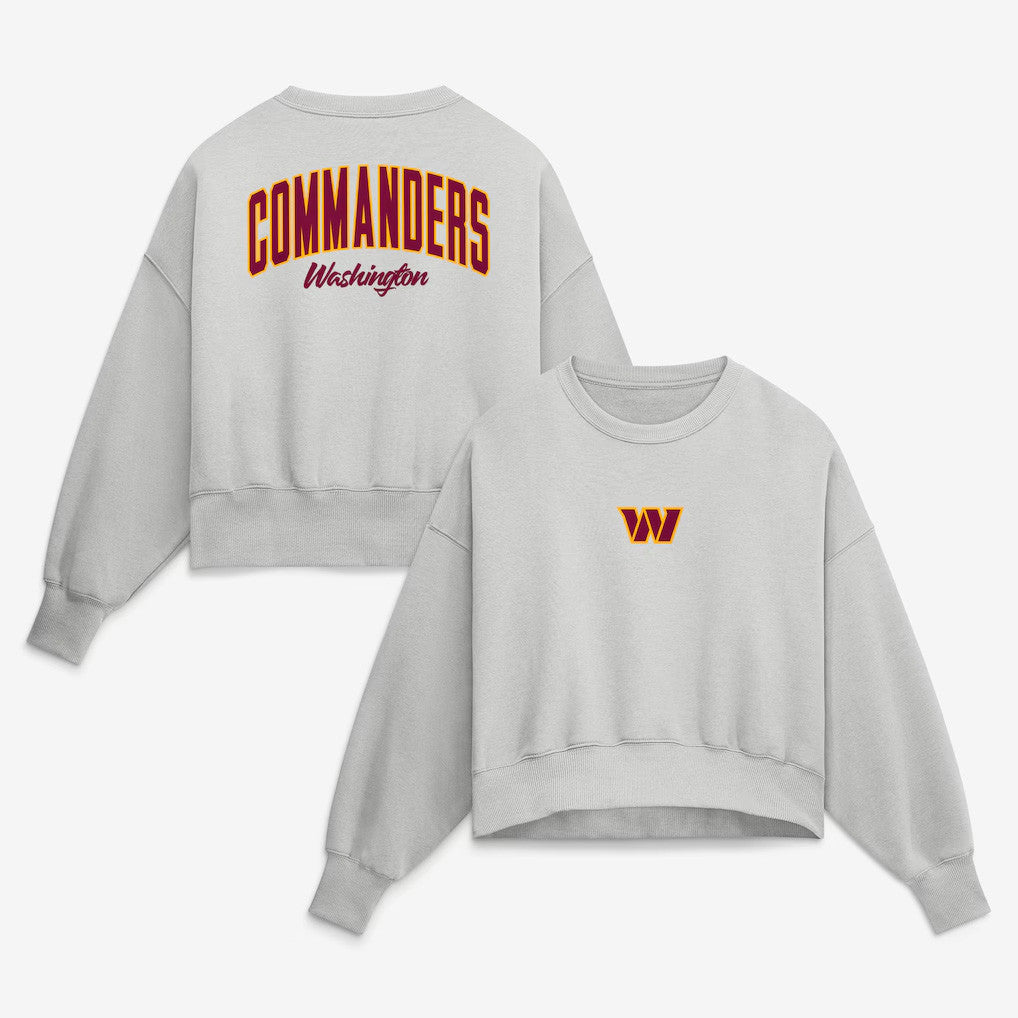 Washington Commanders Merch 2026 Washington Commanders Primetime Phoenix Cropped Sweatshirt Women's - Merchluma