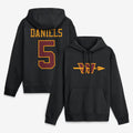 Jayden Daniels Hoodie Black Washington Commanders Merch No 5 Hoodie Great Football Gifts - Merchluma