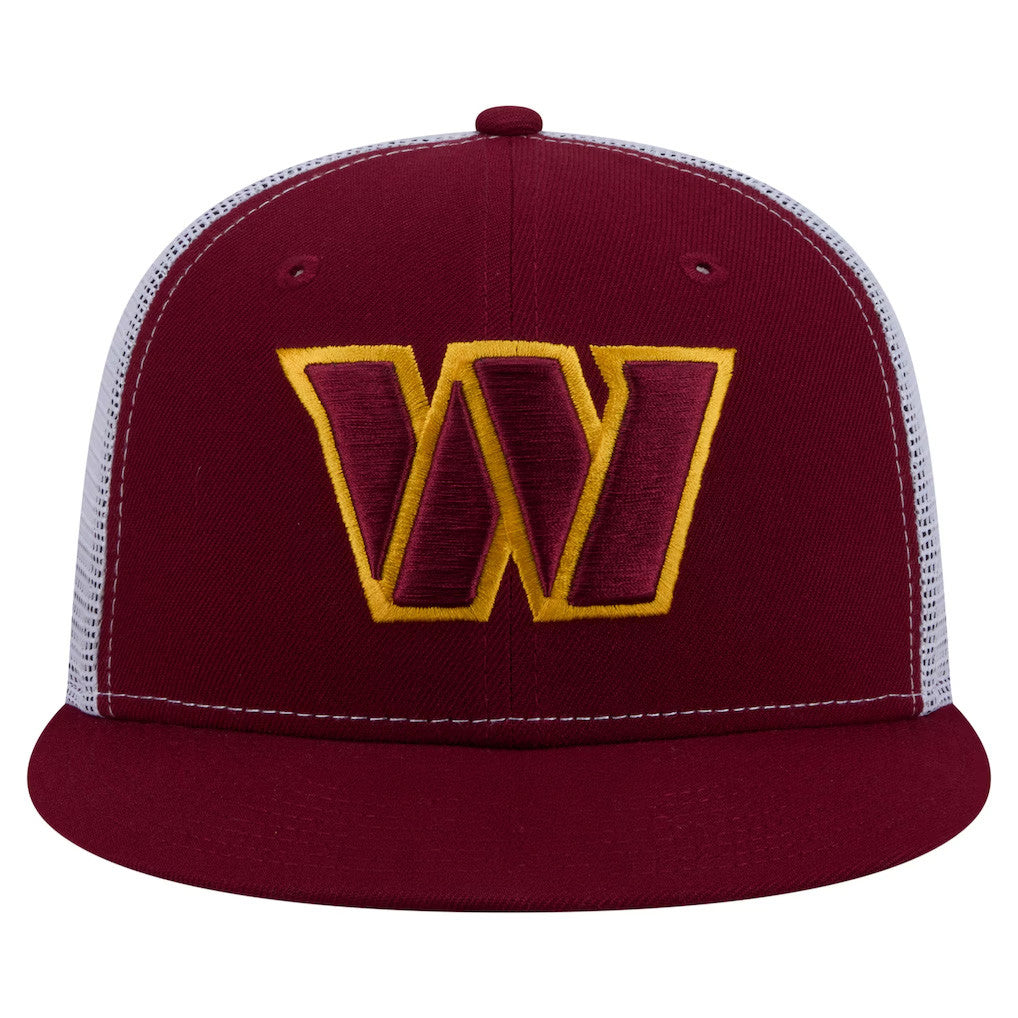 Washington Commanders Merch 2026 Commanders New Era Core Team Trucker Snapback Hat Embroidered - Merchluma