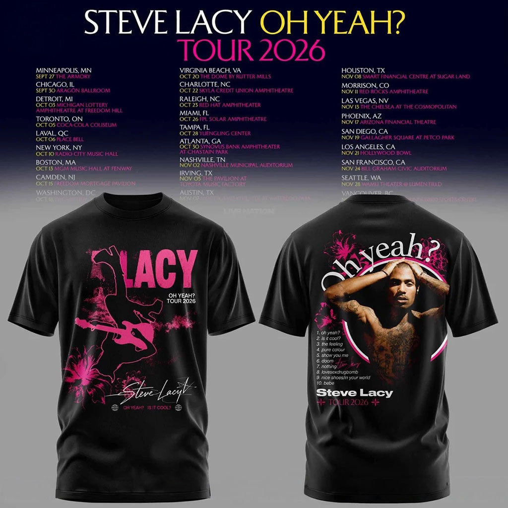 Steve Lacy Merch Oh Yeah Tour 2026 Steve Lacy Shirt Unique Gifts For Music Lovers - Merchluma