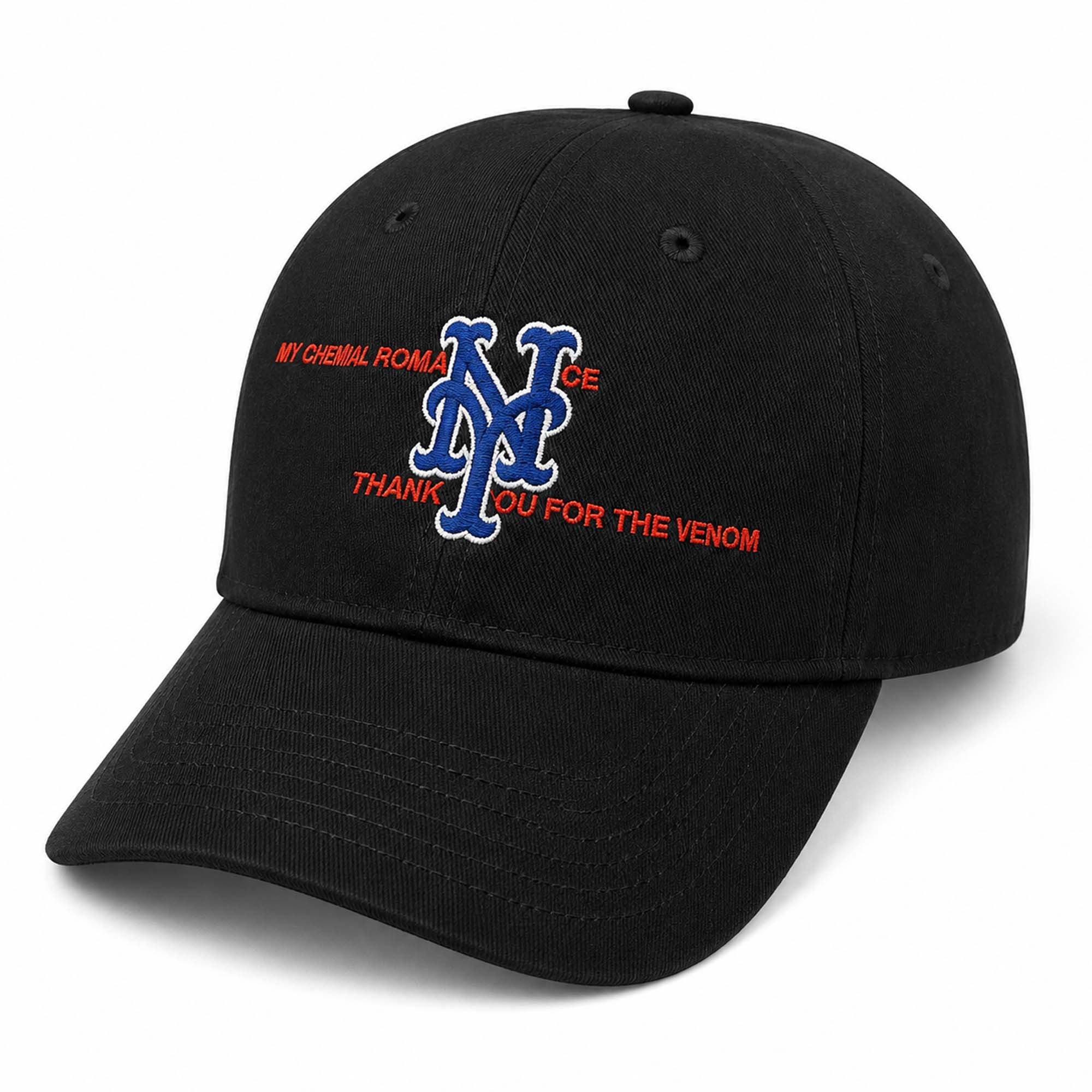 Mets My Chemical Romance Thank You For The Venom Hat Embroidered NY Mets Merch Fan Gifts - Merchluma