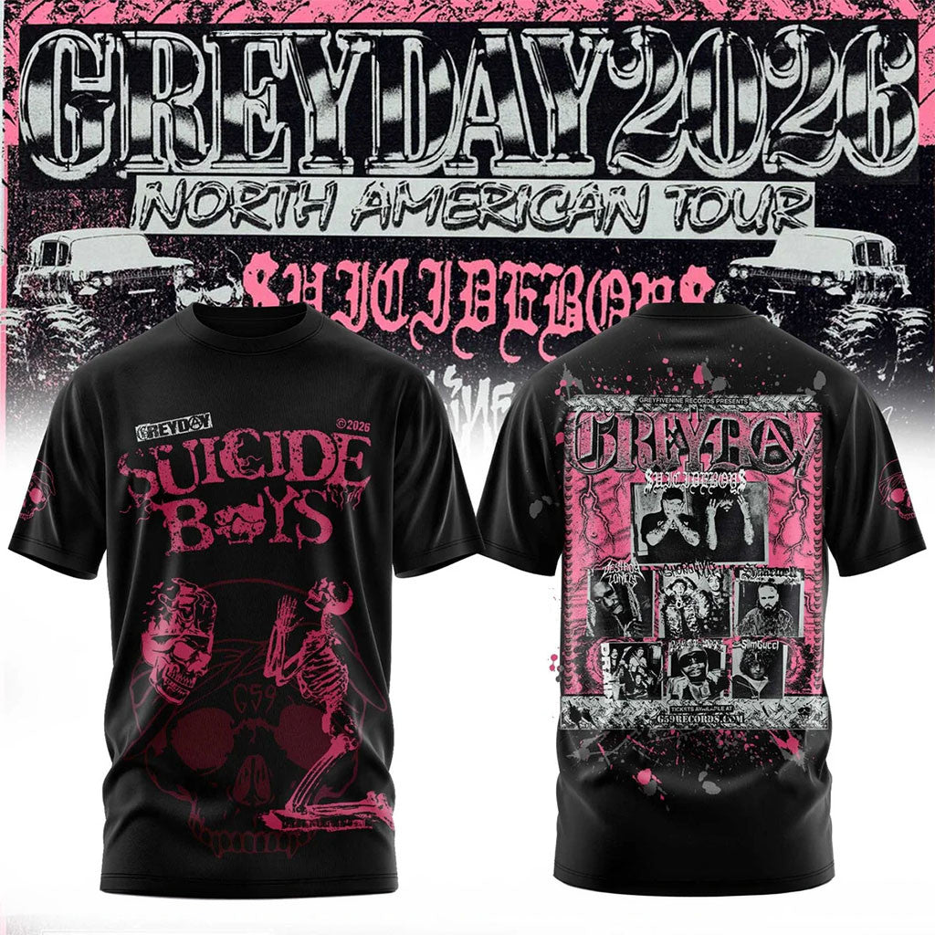 Suicideboys Merch Grey Day 2026 North American Tour T-Shirt Gifts For Hip Hop Lovers - Merchluma