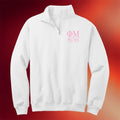 Phi Mu Merch 2026 Phi Mu Quarter Zip Shirt White Best Birthday Gift For Her - Merchluma