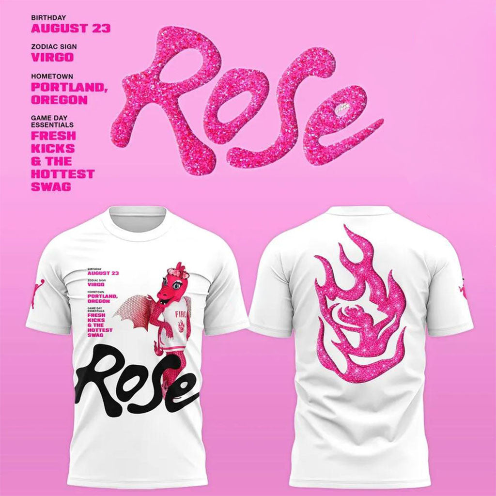 Portland Fire WNBA Rose Mascot Bio Graphic T-Shirt Portland Fire Merch Gifts For Basketball Fan - Merchluma