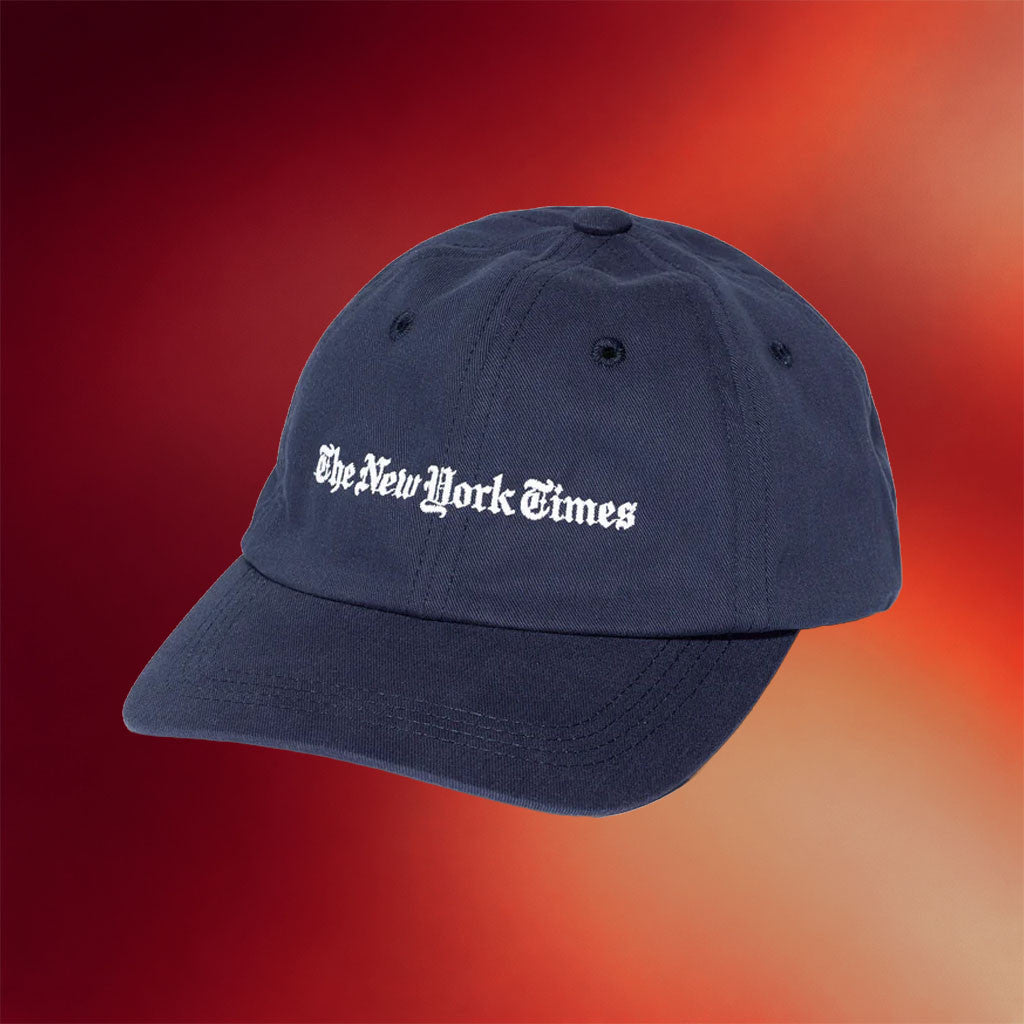 The New York Times Merch The Daily Logo Baseball Cap Navy Embroidered Gifts For Him - Merchluma