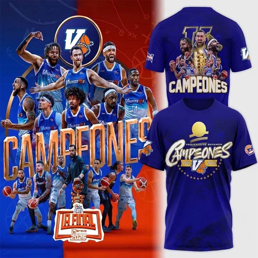 Vaqueros de Bayamon 2026 BSN Champions Shirt Vaqueros de Bayamon Merch Gift For Basketball Lover - Merchluma