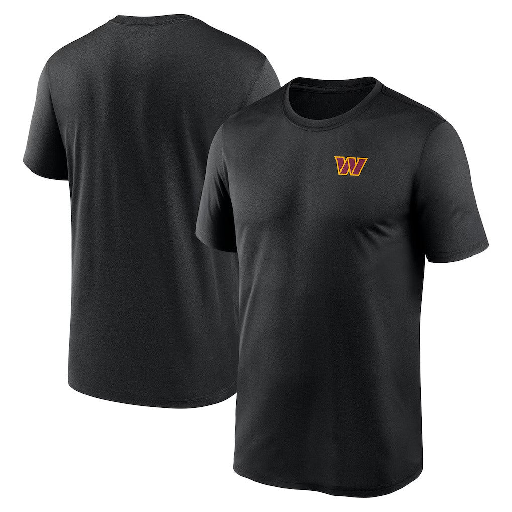 Washington Commanders Merch 2026 Washington Commanders Sideline Legend Small Logo T-Shirt Black - Merchluma