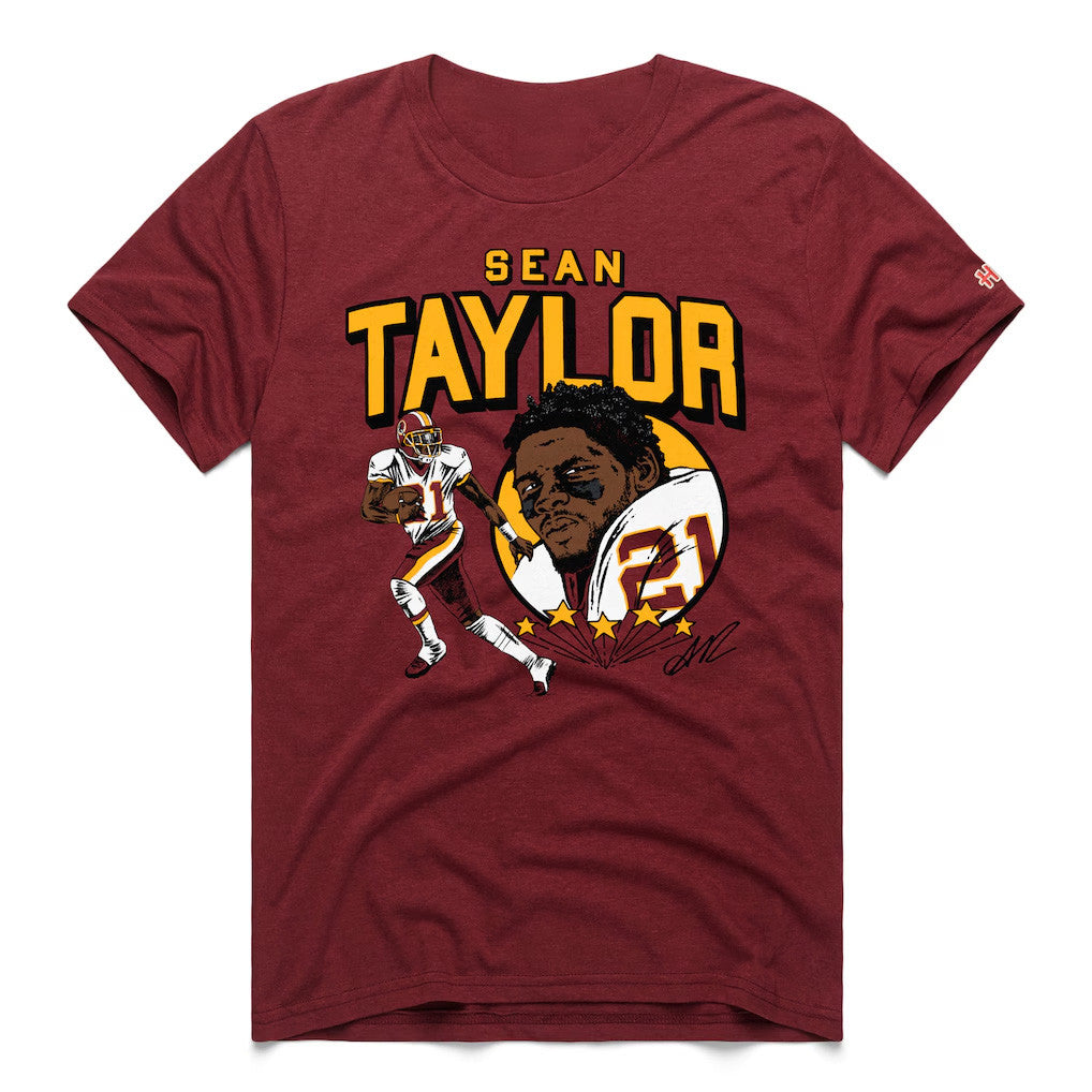 Washington Redskins Merch 2026 Sean Taylor Caricature Retired Player Shirt #21 Sean Taylor Tee - Merchluma