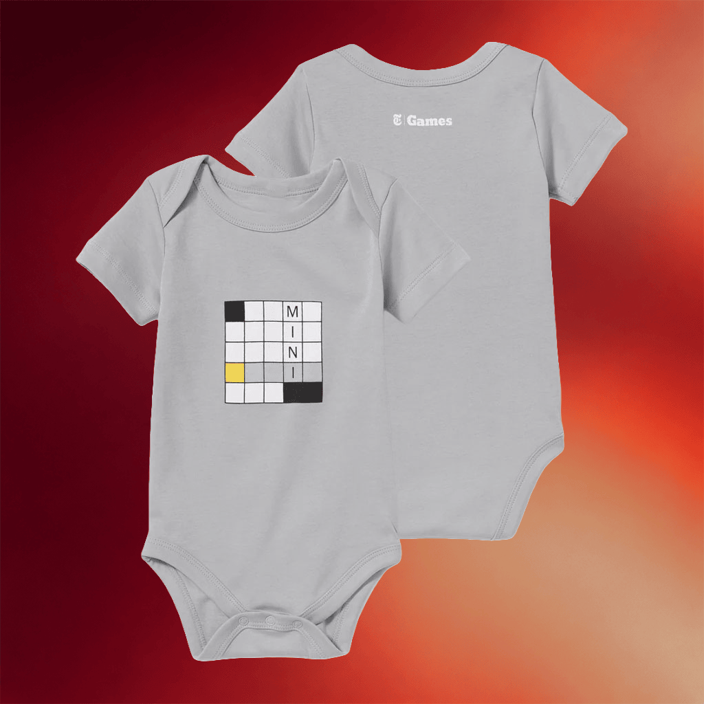 The New York Times Merch The Daily 2026 Mini Crossword Baby Onesie Newborn Gift Ideas - Merchluma