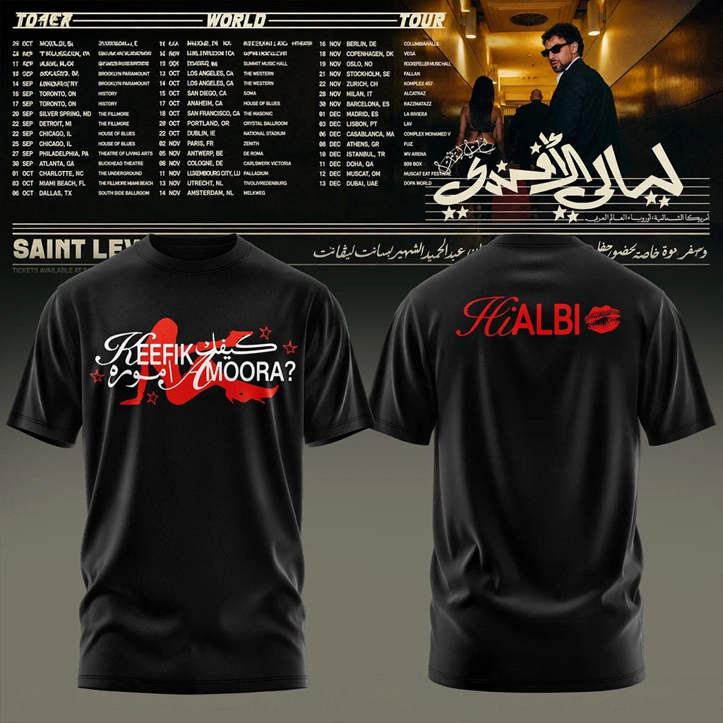 Saint Levant Afandi World Tour 2026 Shirt Saint Levant Merch Arabic Pop Artist Music Lover Gift - Merchluma