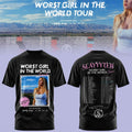 Slayyyter Worst Girl In The World Tour Shirt Black Slayyyter Merch Gift Ideas For Music Lovers - Merchluma