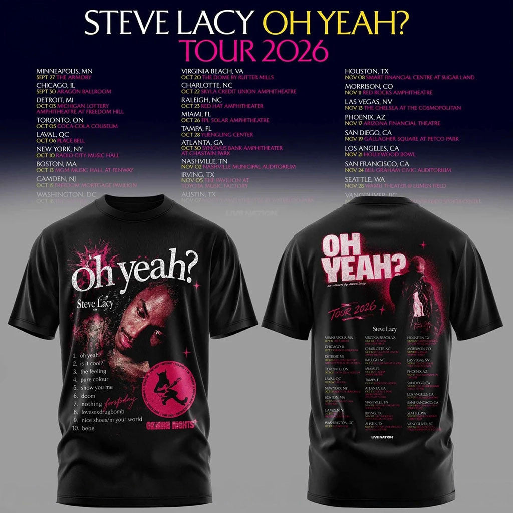 Steve Lacy Merch Oh Yeah Tour 2026 Steve Lacy Shirt Gift Ideas For Music Lovers - Merchluma