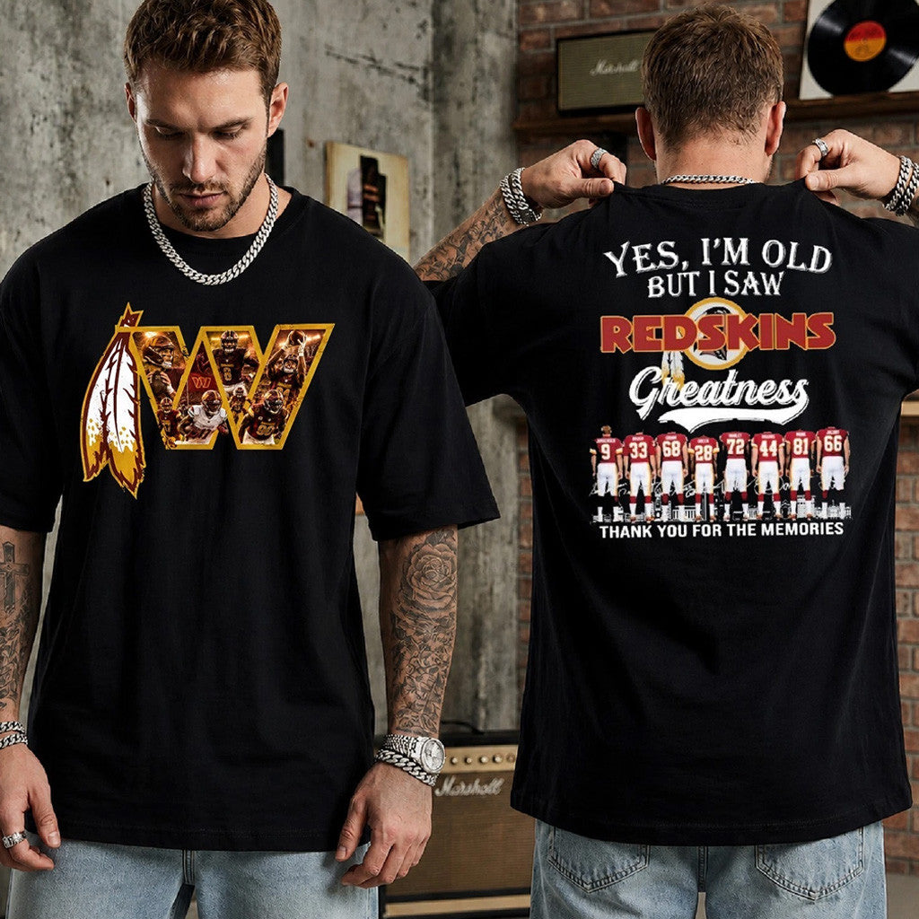 Washington Redskins Merch 2026 Yes I'm Old But I Saw Redskins Greatness Shirt Football Fan Gift - Merchluma