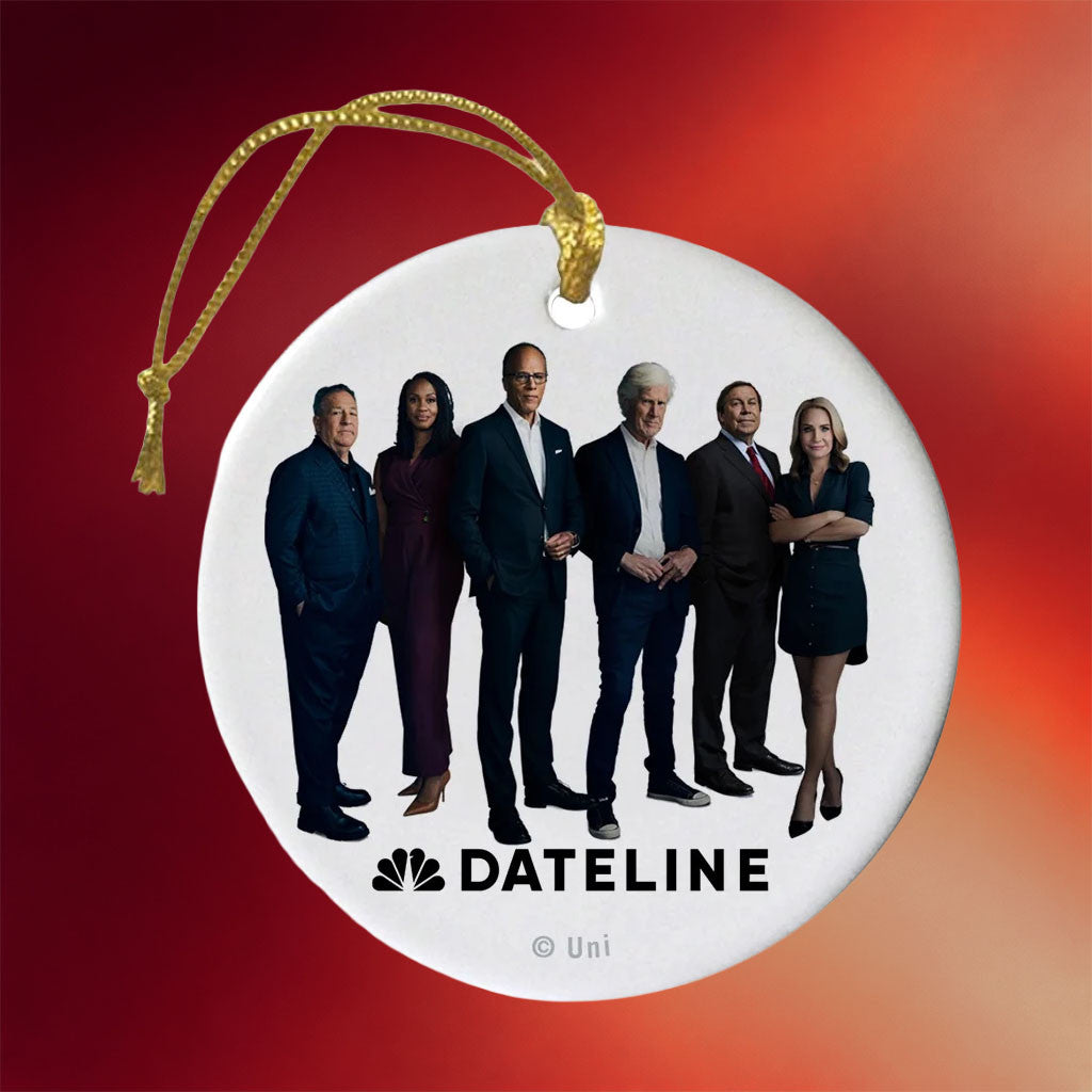 Dateline NBC Merch 2026 DATELINE News Anchors Ornament Christmas Tree Decor - Merchluma