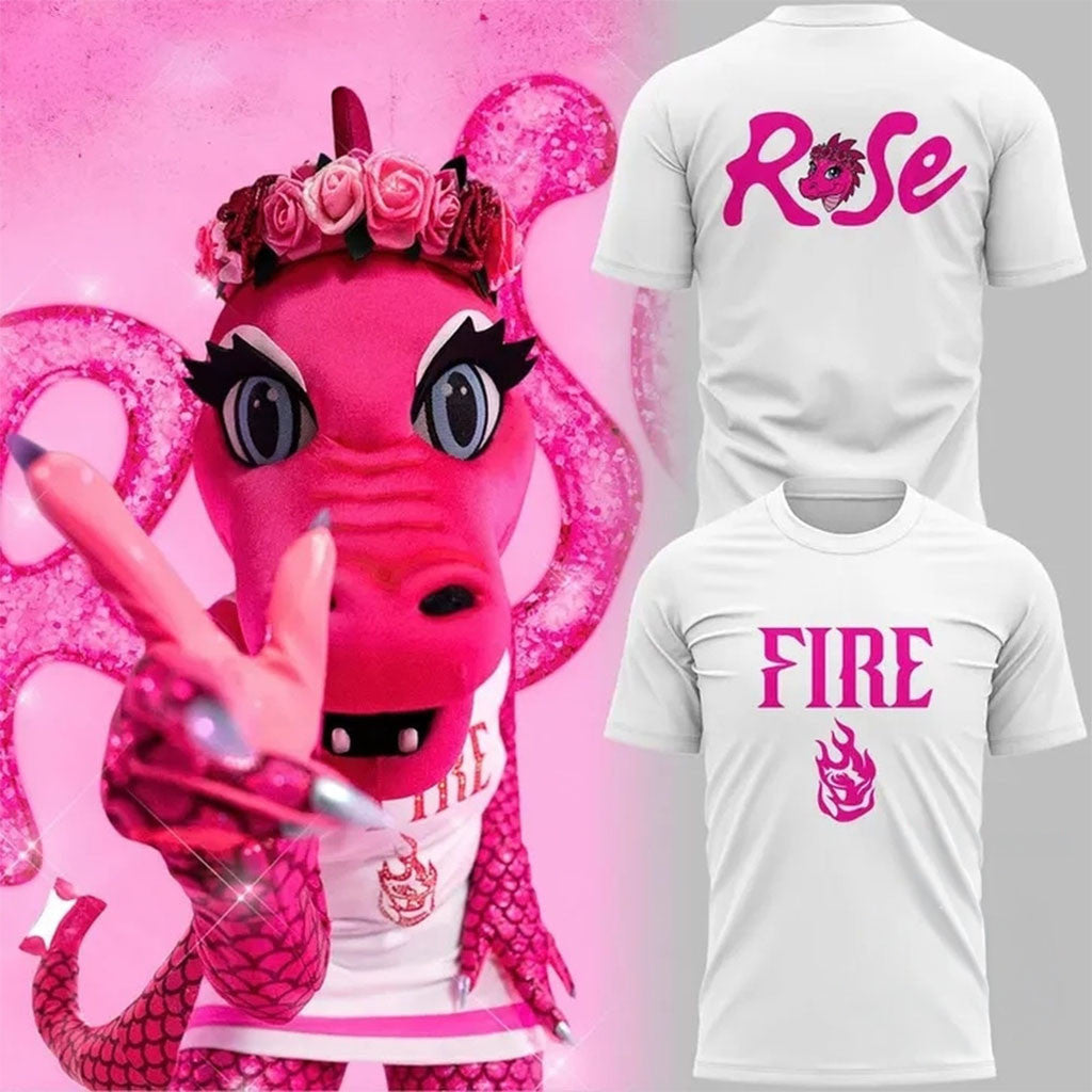 Portland Fire Rose Dragon Mascot 2026 Shirt Portland Fire Merch Basketball Fan Gift Ideas - Merchluma