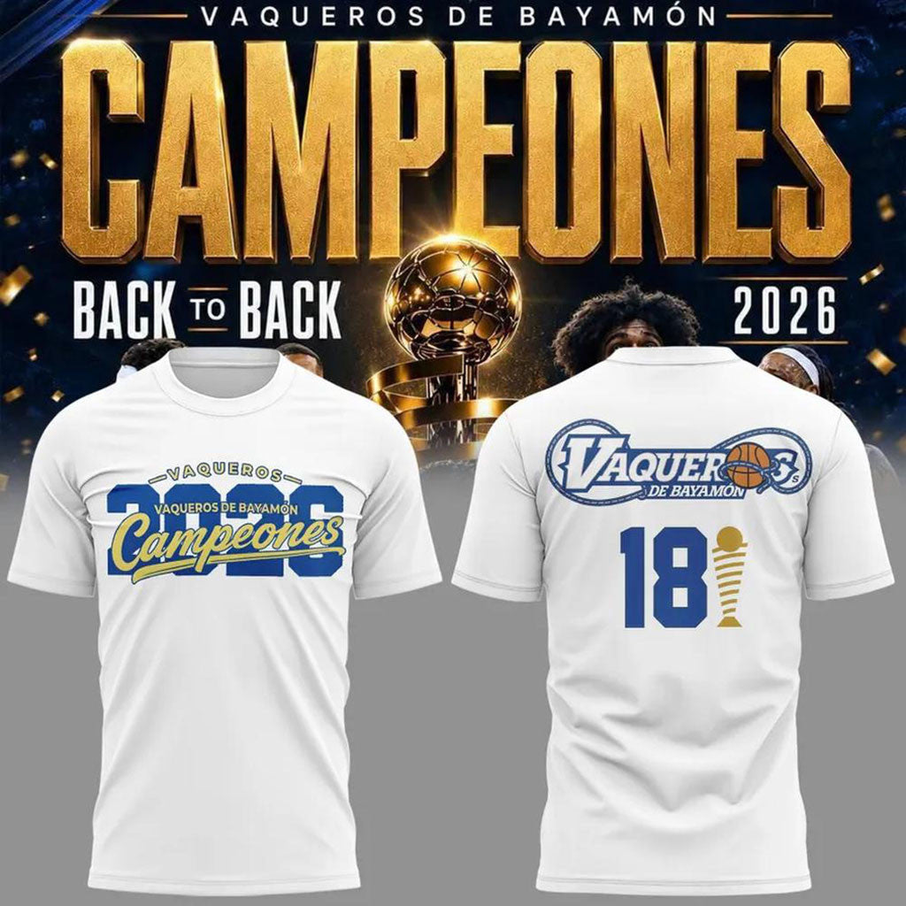 Vaqueros de Bayamon BSN 2026 Campeones Graphic T-Shirt Vaqueros de Bayamon Merch Fans Gifts - Merchluma