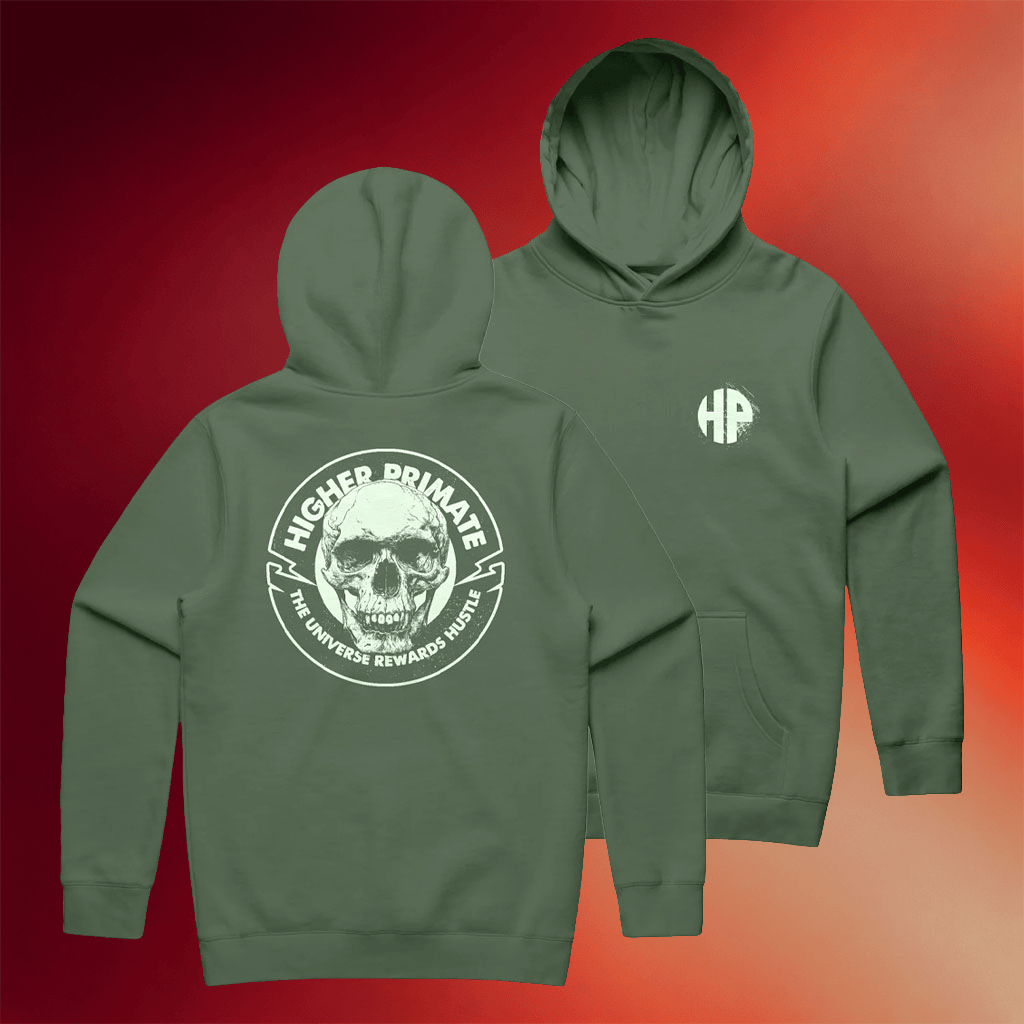 Higher Primate Merch 2026 Hustle Hoodie Joe Rogan Merch Birthday Gift Ideas For Him - Merchluma
