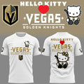 Vegas Golden Knights x Hello Kitty Hockey Cute T-Shirt VG Knights Merch Gifts For Hockey Fan - Merchluma