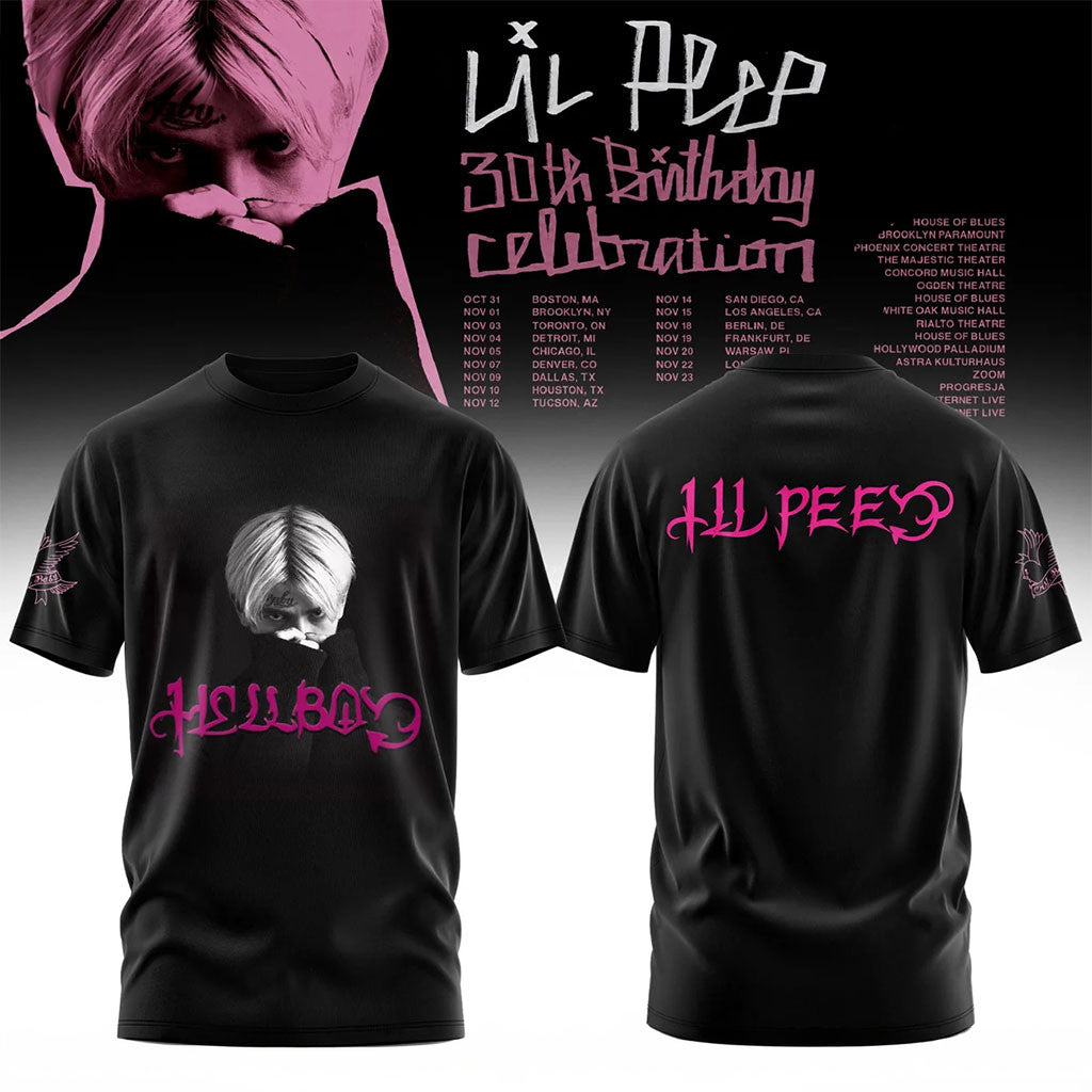 Lil Peep Merch 2026 30th Birthday Celebration T-Shirt Gifts For Rap Lovers - Merchluma