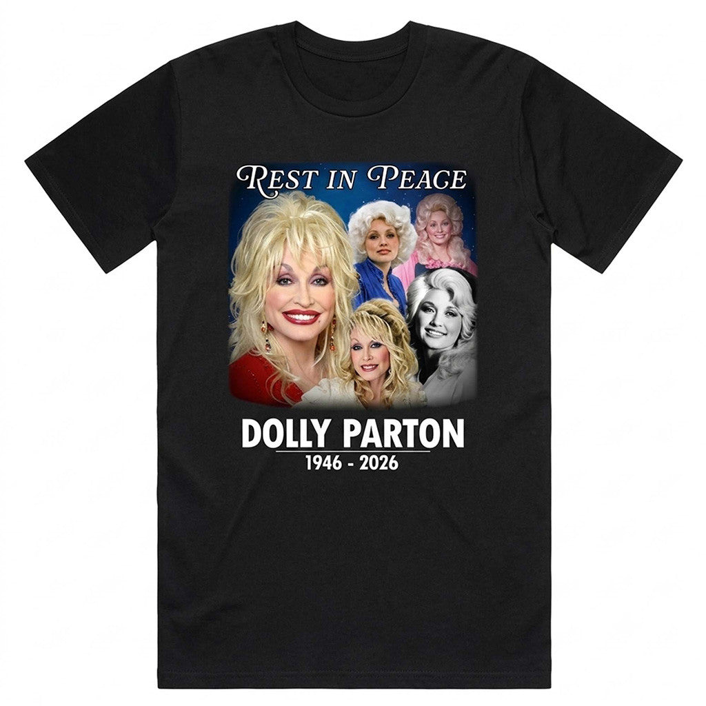 Rest In Peace Dolly Parton 1946 2026 T-Shirt Dolly Parton Merch Memorial Gift For Fans - Merchluma