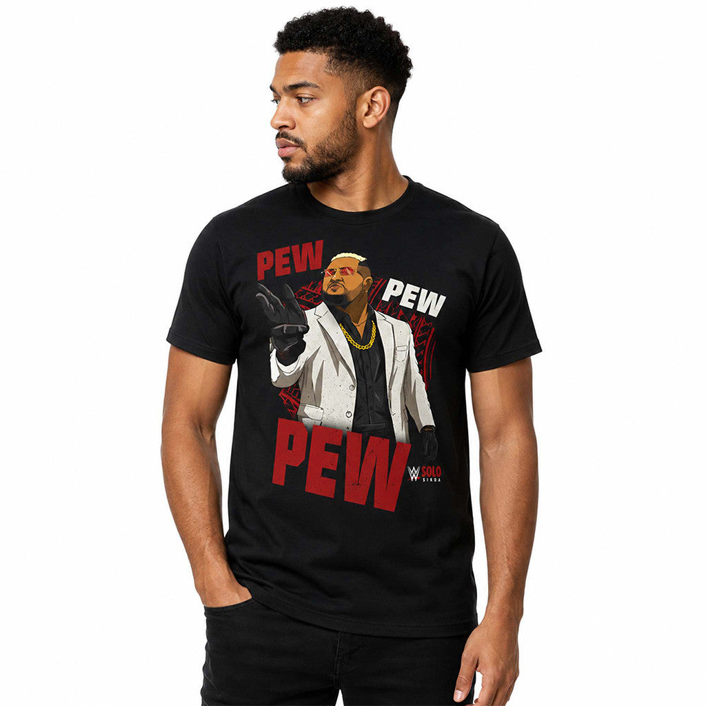 Solo Sikoa PEW PEW Shirt Viral Raw Tee 2026 Solo Sikoa Merch Gifts For WWE Fans - Merchluma