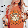 Jesus Is My Boo Ghost Shirt Christian Halloween Spooky Season T-Shirt Gifts For Her - Merchluma