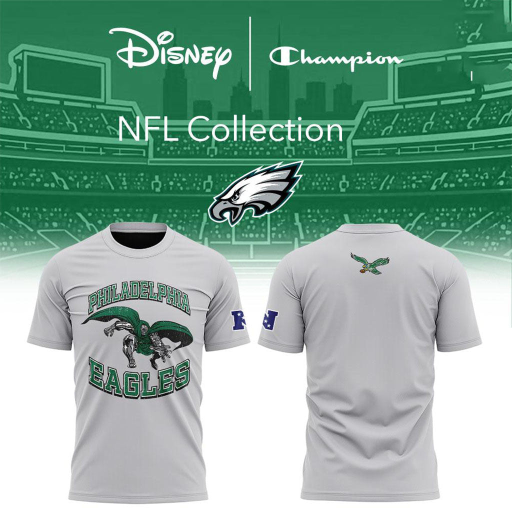 Philadelphia Eagles Disney Champion Main Character Energy T-Shirt Eagles Merch Fans Gifts - Merchluma