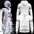 Minnesota Vikings Ice White Hoodie Game Day Attire MN Vikings Merch Football Fan Clothing - Merchluma